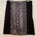 Michael Kors Skirts | Michael Kors Blk And Snake Skin Polyester/Rayon Skirt | Color: Black | Size: 8