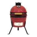 Vessils 9.8-in W BBQ Stand Style Kamado Charcoal Grill Stainless Steel/Ceramic in Red | 23 H x 17 W x 15 D in | Wayfair MY13TT001-RED