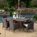 Brayden Studio® Bondy Rectangular 6 - Person 69.25" Long Outdoor Dining Set w/ Cushions Metal/Wicker/Rattan in Brown | Wayfair