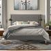 Orren Ellis Lombard Upholstered Platform Bed Velvet in Gray | 59.9 H x 82.3 W x 87.8 D in | Wayfair ORNE8987 44380681