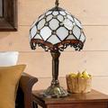 Bloomsbury Market 14.5" Table Lamp Tiffany Style Stained Glass Lamp, Grape Handmade Shade | 14.5669 H x 7.4803 W x 7.4803 D in | Wayfair