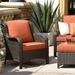Red Barrel Studio® Kanijah Wicker/rattan 5 - Person Seating Group w/ Cushions Synthetic Wicker/All - Weather Wicker/Wicker/Rattan in Orange | Outdoor Furniture | Wayfair