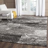 Black/Gray 120 x 0.43 in Indoor Area Rug - 17 Stories Gicelle Abstract Silver/Black Area Rug | 120 W x 0.43 D in | Wayfair