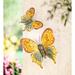 Wind & Weather 2 Piece Metal Butterflies Wall Décor Set Metal in Gray | 12.75 H x 1.75 W x 12.5 D in | Wayfair WL5580