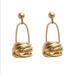 Free People Jewelry | Dangle 14k Gold Plated Earrings New | Color: Gold | Size: Os