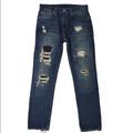 Levi's Jeans | Levi’s Waterless 511 Slim Fit Blue Jeans Torn/ Distressed Faded Look 38x32 | Color: Blue/White | Size: 38