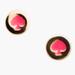 Kate Spade Jewelry | Kate Spade Spot The Spade Round Spade Stud Earrings In Red & Gold | Color: Gold/Red | Size: Os