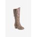 Women's Lacy Leo Water Resistant Tall Boot by MUK LUKS in Taupe (Size 6 M)