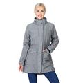 Outdoor Ventures Womens Waterproof Winter Coats Ladies Warm Parka Coats Long Puffer Coat Windproof Insulated Padded Outdoor Jacket(Light Grey,L)