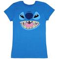 Disney Lilo and Stitch Juniors Stitch Face Character Graphic Licensed T-Shirt