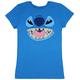 Disney Lilo and Stitch Juniors Stitch Face Character Graphic Licensed T-Shirt