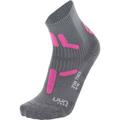 UYN Damen TREKKING 2IN SOCKS, Größe 37-38 in Mid Grey/Pink