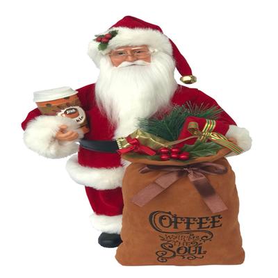 15" Coffee Claus - Red