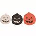 Transpac Ceramic Multicolor Halloween Jack-O-Lantern Plates Set of 3