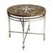 Butler Regina Transitional Fossil Stone and Metal Round Foyer Table - Multicolor