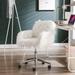 Modern Faux fur home office chair, fluffy chair