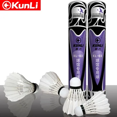 KUNLI-03 d'origine de qualité C résines d'eau plume de badminton Feb tlecock compétition