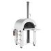 Empava Stainless Steel Outdoor Wood-fired Oven Pizza Maker with Side Panel - Thermometer - Wheels
