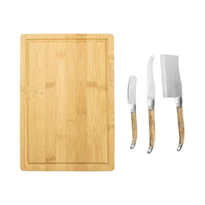 French Home Connoisseur Laguiole Cheese Knives & Bamboo Cheese Board