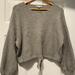 American Eagle Outfitters Sweaters | American Eagle Grey Crop Sweater Size Xs - Hardly Worn | Color: Gray | Size: Xs