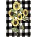 Rosalind Wheeler Buffalo Check Sunflower II Canvas in Black/Green/Yellow | 12 H x 8 W x 1.25 D in | Wayfair A9A7AB491B7F4D3FAC57D7D9127BC6FE