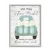 Stupell Industries Olde Farmer Market Vintage Turquoise Truck White Florals By Lettered & Lined Wood in Brown | 14 H x 11 W x 1.5 D in | Wayfair