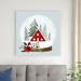 The Holiday Aisle® Snow Globe Village II by Victoria Barnes - Wrapped Canvas Painting Canvas in White | 36 H x 36 W x 1.25 D in | Wayfair