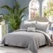 Eider & Ivory™ Flensburg Microfiber 4 Piece Quilt Set Polyester/Polyfill/Microfiber in Gray | Full/Queen Quilt + 2 Shams + 1 Throw Pillow | Wayfair