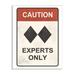 Stupell Industries Traditional Caution Sign Double Black Diamond Ski Symbol Oversized Stretched Canvas Wall Art By JJ Design House LLC | Wayfair