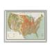 Stupell Industries Vintage United States Map Major Land Uses 1950 Oversized White Framed Giclee Texturized Art By Daphne Polselli in Brown | Wayfair