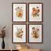 Red Barrel Studio® Antique Floral Bouquet I - 4 Piece Picture Frame Print Set Paper, Wood in Green/Indigo/Pink | 72 H x 24 W x 1.5 D in | Wayfair