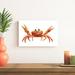 Rosecliff Heights Crab Cameo II by June Erica Vess - Wrapped Canvas Painting Canvas in Black/Brown/Orange | 12 H x 18 W x 1.25 D in | Wayfair