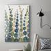 Pompom Botanical I - Wrapped Canvas Painting Canvas, Solid Wood in Blue/Green/Indigo Laurel Foundry Modern Farmhouse® | 12 H x 8 W x 1 D in | Wayfair