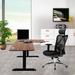 Latitude Run® Height Adjustable L-Shape Standing Desk Wood/Metal in Black | 63 W x 43.3 D in | Wayfair 476B458685E349B6B8C45692A989B459