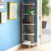 George Oliver Deddrick Corner Bookcase Wood in White/Brown | 67 H x 18 W x 9 D in | Wayfair 2AD0A77A237040868A7D2B51C8C349CF