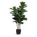 Primrue Faux Botanical Fiddle Leaf Fig in Green Finish 84" Height Silk/Plastic | 84 H x 44 W x 44 D in | Wayfair 619F53F13C044029B1E18EA574999E8B