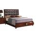 Red Barrel Studio® Tracy Queen Bed W/Storage Upholstered in Brown | 53 H x 63 W x 84 D in | Wayfair E2835F99238C4634B711EA3B56779F65