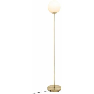 Atmosphera Créateur D'intérieur - Stehlampe mit rundem Lampenschirm, Metall, gold, 134 cm