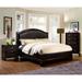 Ceb Transitional Espresso Faux Leather Upholstered 3-Piece Platform Bedroom Set by Furniture of America