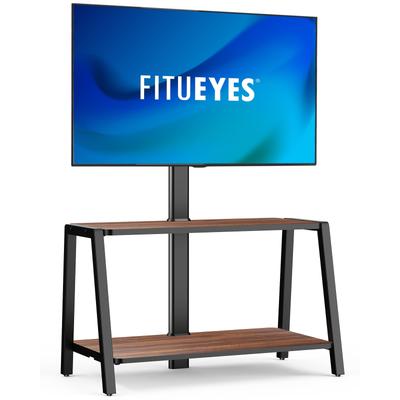 FITUEYES 2-Tier Floor TV Stand for 32-55 Inch TVs Entertainment Stand