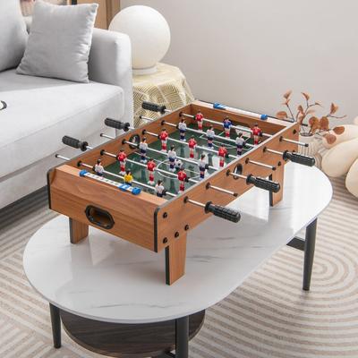 Costway Mini Foosball Table, 27in Soccer Game Table w/ 2 Footballs and