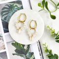 J. Crew Jewelry | Cowrie Shell & Pearl Hoop Earrings | Color: Gold/White | Size: Os