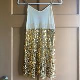 Free People Dresses | Free People Sequin Dress | Size 4 | Color: Gold/White | Size: 4