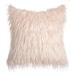 Everly Quinn Faux Fur Cushion Square Polyester/Polyfill/Faux Fur in Pink | 16 H x 16 W x 5 D in | Wayfair CAD0DF3C19F94FCDB4C99658E39D6CF3