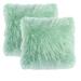 Everly Quinn Set Of 2 Faux Fur Throw Cushion Covers Square Faux Fur in Green | 18 H x 18 W x 5 D in | Wayfair F5A4AAD65B3A480B98977D6117FDD26F