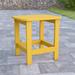 Rosecliff Heights Balasi All-Weather Poly Resin Adirondack Side Table - Patio Table Plastic in Yellow | 18.25 H x 15 W x 15 D in | Wayfair