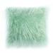 Everly Quinn Faux Fur Cushion Square Polyester/Polyfill/Faux Fur in Green | 20 H x 20 W x 5 D in | Wayfair C867D3B6D5DE42B68EEF9D7D68714CC7