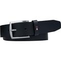 Tommy Hilfiger - Men's Belt - Denton Leather 3.5 - Tommy Hilfiger Mens Belt - TH Logo Belt - Mens Blue Leather Belt - Desert Sky - Belt Size 105