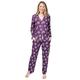 Cyberjammies Ladies Pyjamas Purple with Cream Pinecone Print Pajamas PJ Set (4973 4974) (16)