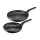 Tefal B55590 Easy Cook & Clean 2-Piece pan Set | consisting of pan 24/28 cm | Non-Stick Coating | Safe | Thermal Signal | Diffusion pan Bottom | Healthy Cooking | Black